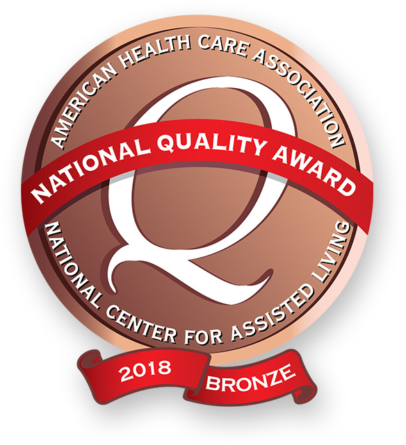 This WellBridge location is the proud recepient of the 2018 Bronze National Quality Award from the American Health Care Association National Center for Assisted Living.